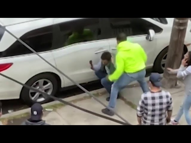 Road Rage Attack Caught on Camera in Queens | NBC New York