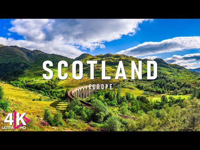 FLYING OVER THE SCOTLAND 4K UHD - Relaxing Music Along With Beautiful Nature Videos - 4K Video HD
