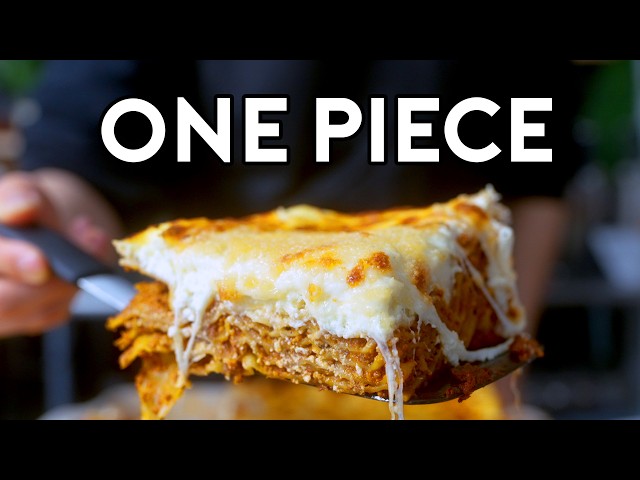 Making the 4-Cheese Lasagna from One Piece | Anime With Alvin