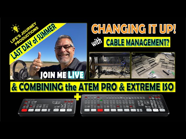 LIVE  CHANGING things UP in the Studio, Cable Management and Combining my Two ATEMS