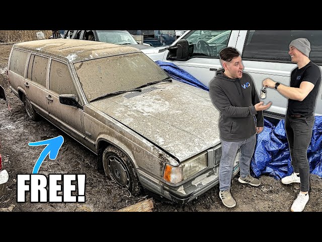 First Wash In 12 Years: Free ABANDONED 1990 Volvo 740 Wagon! Detailing and Surprising Best Friend!
