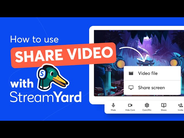 StreamYard Tutorial, How to Use Share Video In StreamYard