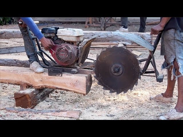 Automatic Homemade Wood Sawmill Machines Modern Technology - Extreme Fast Wood Cutting Machine