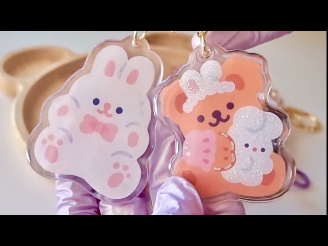 DIY Faux Acrylic Keychains with Shrink Plastic & Stickers