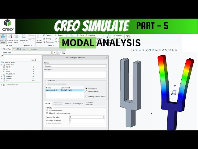 Modal Analysis Tutorial | CREO Simulate basics
