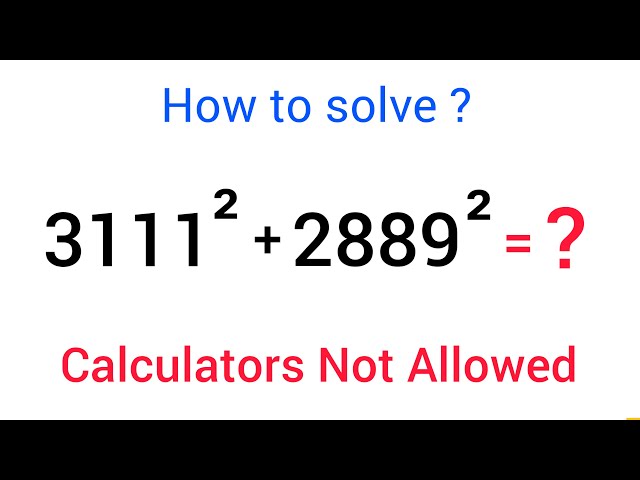 A Nice Algebra Problem