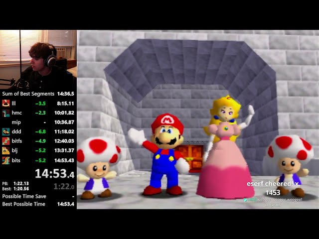 Super Mario 64 16 Star Speedrun 14:53