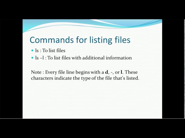 04.  Unix Tutorial  - File Management - Part I