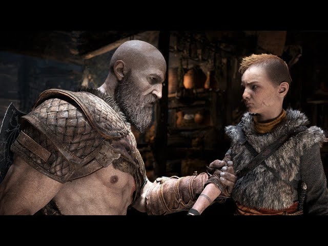 God of War 4 (PS5) Kratos Reveals He is A GOD to Son Atreus Cutscene (2021)
