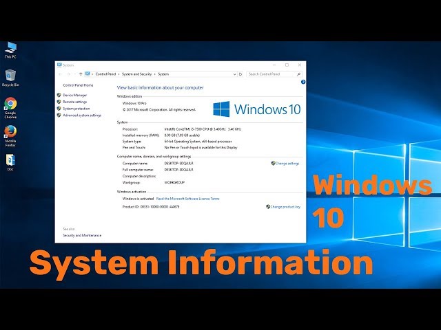 How To Check System Information on Windows 10 PC , Laptop  Full Configuration