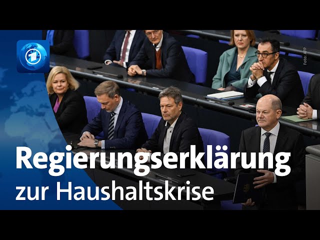 Scholz im Bundestag: Regierungserklärung nach Haushaltsurteil