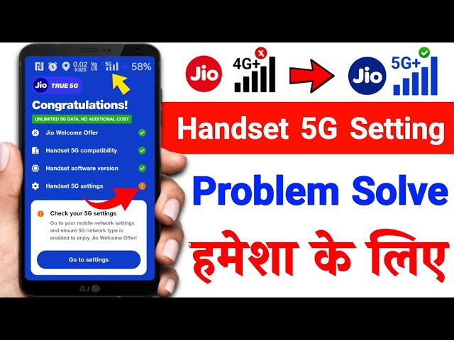 Jio 5G Handset Settings Problem | Handset 5G Settings Not Enabled Jio | Jio 5G Network