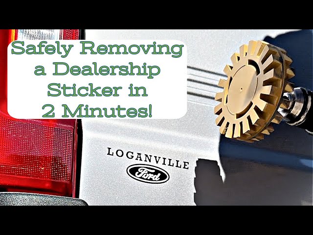 Safely Removing a Car Dealer Decal in 2 Minutes