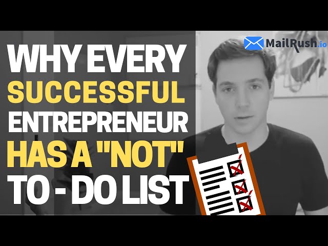 Why Every Successful Business Owner should have a "NOT" to-do list