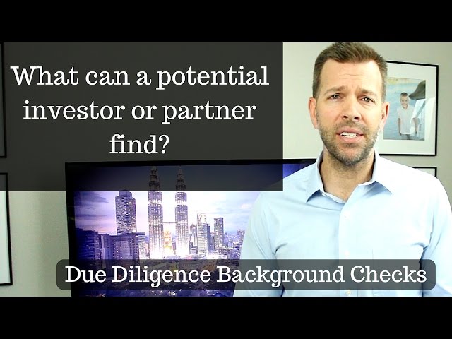 What can a potential investor or partner find? - Due Diligence Background Checks