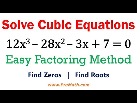 Solve Cubic Equations - Factoring Method