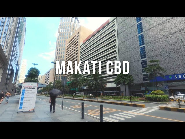 [4K] Noon walk at Ayala Ave. and Ayala Triangle Gardens | Makati CBD | Philippines June 2020