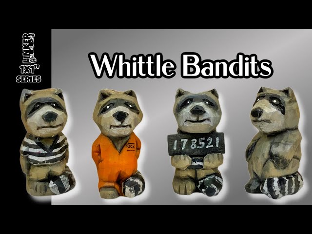 Carve a Little Bandit Raccoon -Full Knife Only Tutorial From a 1x1 Block