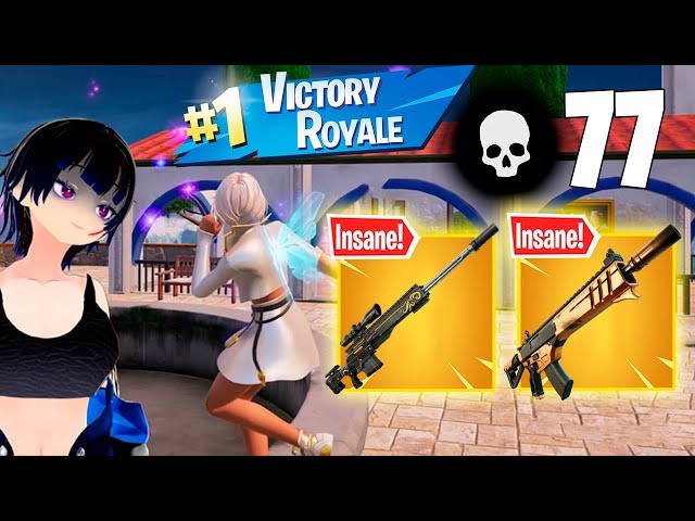 77 Elimination Solo vs Squads Wins | Girl Play Fortnite Chapter 5 Gameplay Season 2