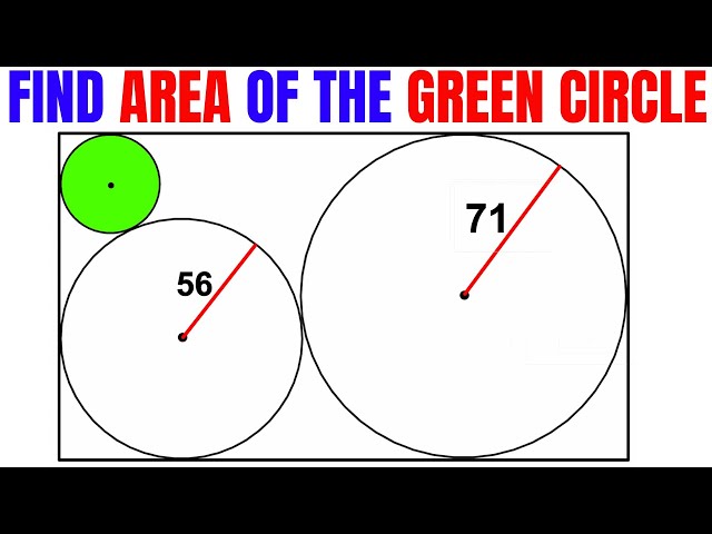 Find Area of the Green shaded Circle | Learn these simple Geometry Tools fast | Math Olympiad