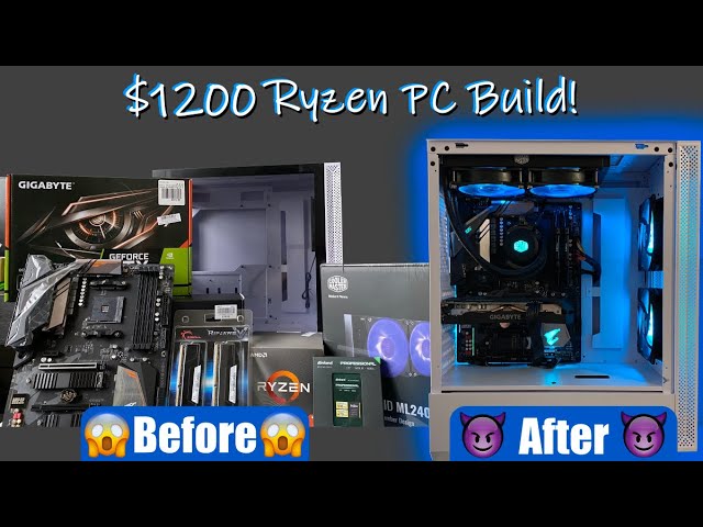 $1200 Water cooled PC Build Timelapse POV (Ryzen 7 + RTX 2060)