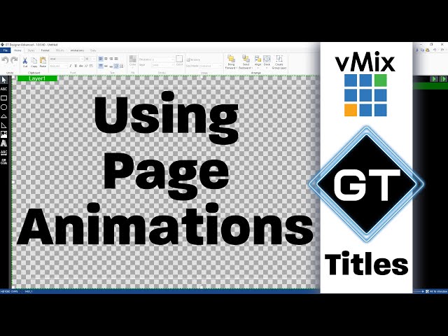 vMix GT Title Designer- Using pages for custom animations within your title