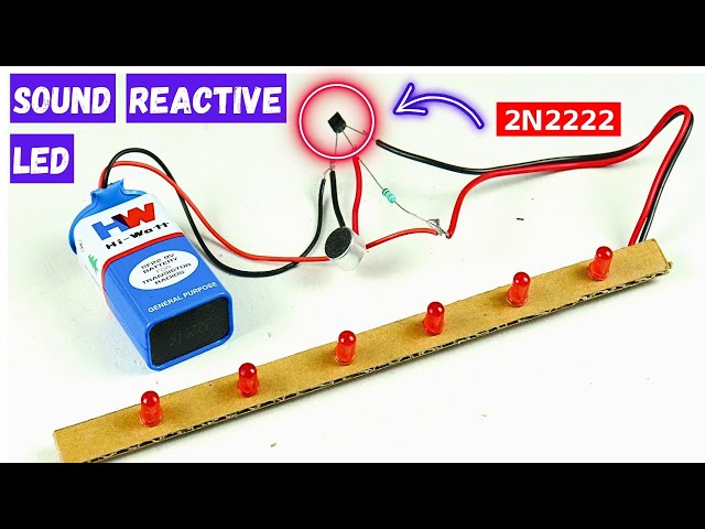 How to Make a Music Reactive LED Light Circuit at Home | DIY Sound Reactive UV Meter