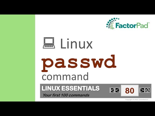 Linux passwd command summary with examples
