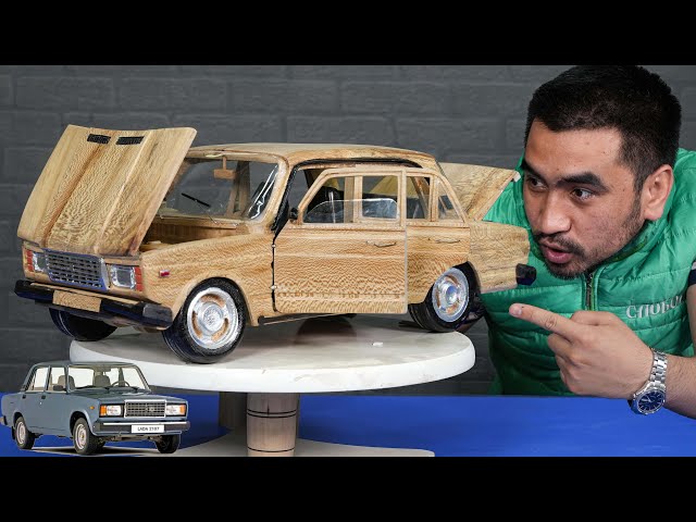 Model Car Lada ВАЗ 2107 Out of Wood - Wood Carving