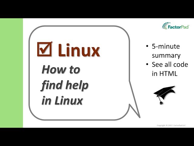 Commands to find help in Linux documentation | Linux Tutorial for Beginners