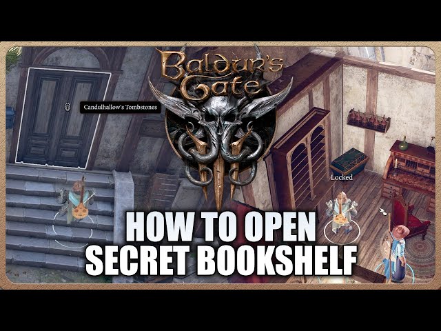 Baldur's Gate 3 - How To Enter Secret Bookshelf in Candulhallow's Tombstones (Tombstone Shop)