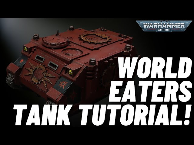 How to paint a World Eaters tank!  Warhammer 40k Rhino tutorial -Suitable for Beginners!
