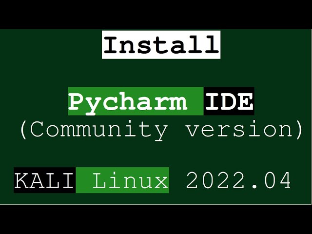 Installation of pycharm Community version in KALI Linux - Tamil