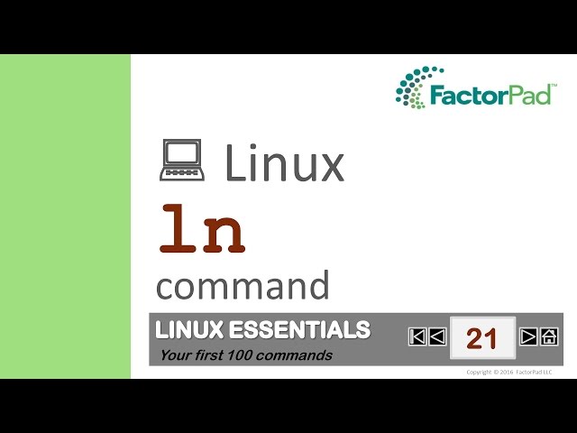 Linux ln command summary with examples
