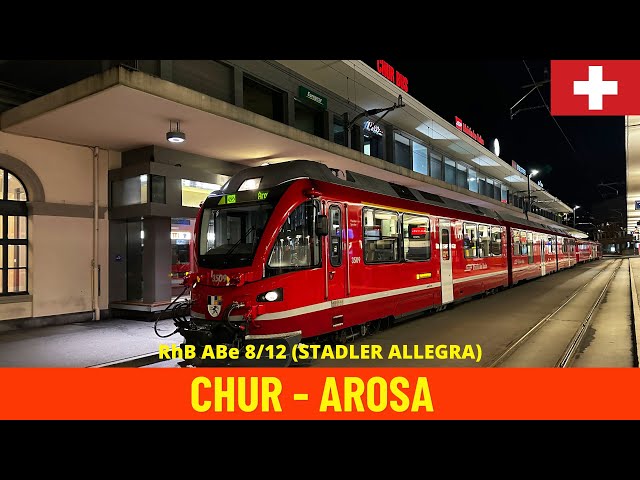 Cab Ride Chur - Arosa (Arosabahn, Rhaetian Railway - Switzerland) train driver's  view in 4K