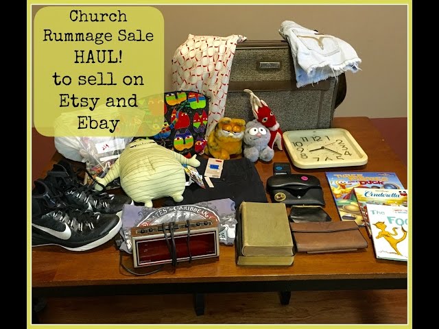 Church Rummage Sale Haul to Sell on Etsy and Ebay! June 24th 2016