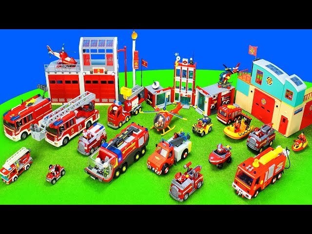 Feuerwehrautos: Feuerwehrmann Sam, Lego City, Playmobil & Paw Patrol | Spielzeug Feuerwehr Action