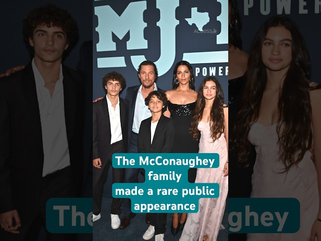 The full McConaughey family were spotted dressed to the nines | #matthewmcconaughey #shorts
