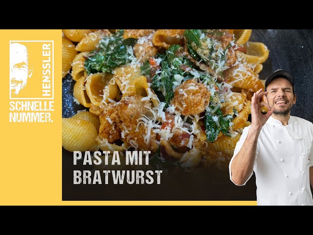 Schnelles Pasta mit Bratwurst Rezept von Steffen Henssler | Günstige Rezepte