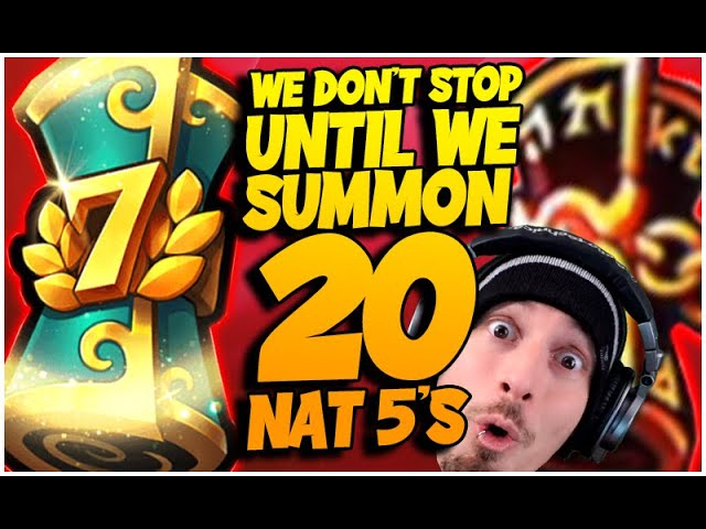 We DONT STOP -until- we summon 20 NAT 5's! (Summoners War)