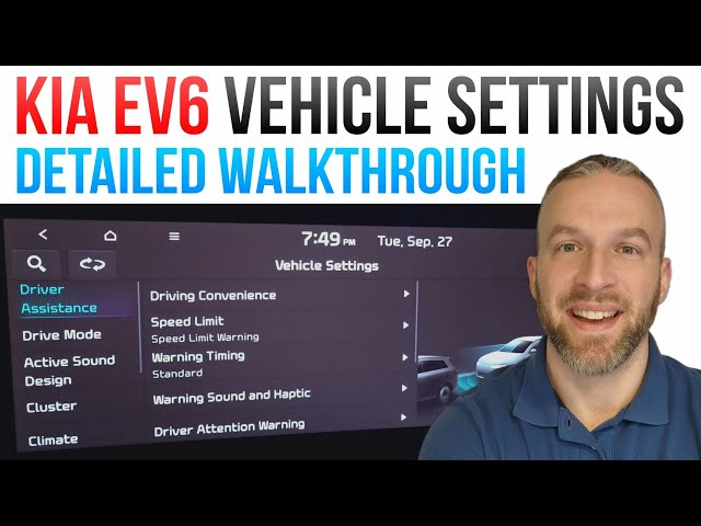 Kia EV6 Vehicle Settings - Detailed Walkthrough