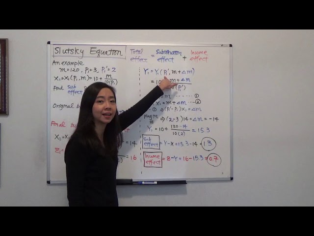 Slutsky Equation (2): Calculating Substitution Effect & Income Effect (Varian CH8)