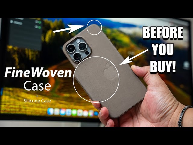 All New Apple FineWoven and Silicone Cases for iPhone 15 Pros! Which is better? (Natural Titanium)