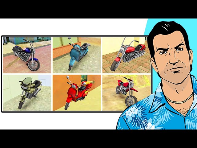 How to get ALL MOTORCYCLES in GTA Vice City (All Locations)