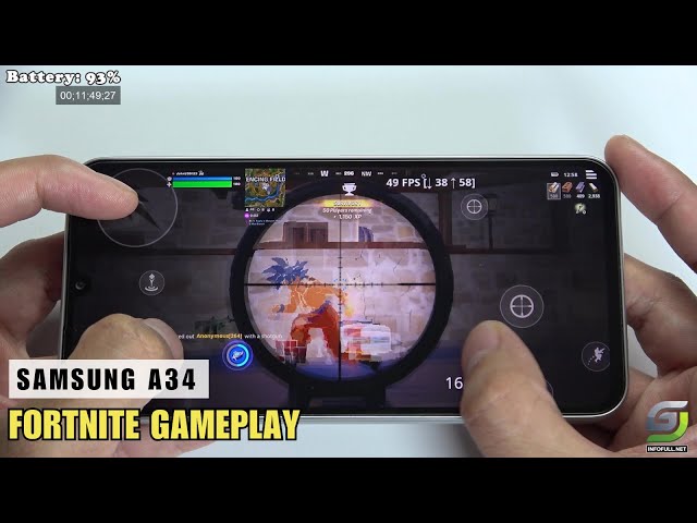Samsung Galaxy A34 Fortnite GamePlay Update 2024