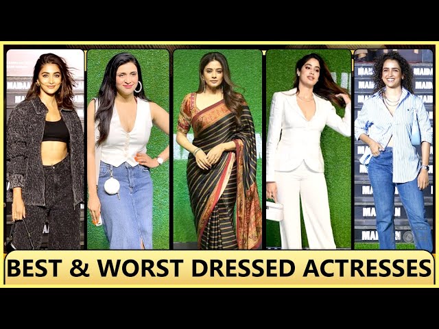 Best & Worst Dressed Actresses At Maidaan Screening | Janhvi Kapoor, Priyamani & More
