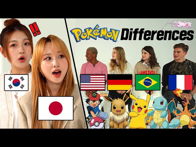 Japanese and Korean Shocked By Pokemon Name Differences Around the World l France, Brazil, Germany
