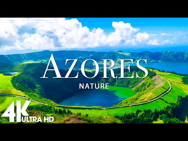 FLYING OVER AZORES (4K UHD) - Relaxing Music Along With Beautiful Nature Videos - 4K Video Ultra HD