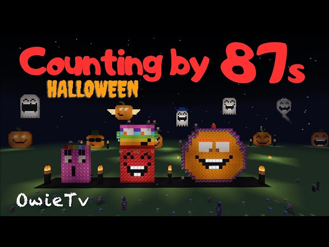 Counting by 87s Song Halloween Edition | Minecraft Numberblocks | Skip Counting Songs for Kids