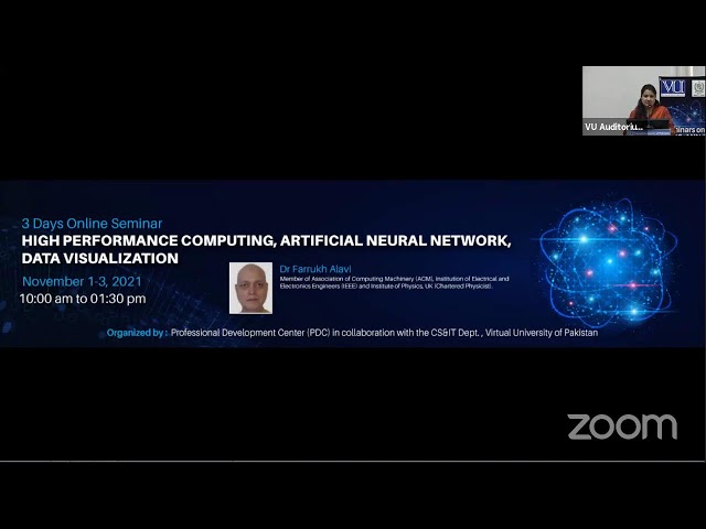 High Performance Computing, Artificial Neural Network, Data Visualization